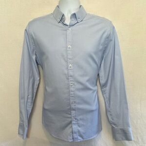 A-84 Men's Murano Light Blue Long Sleeve Button-Down Shirt Size L‎
